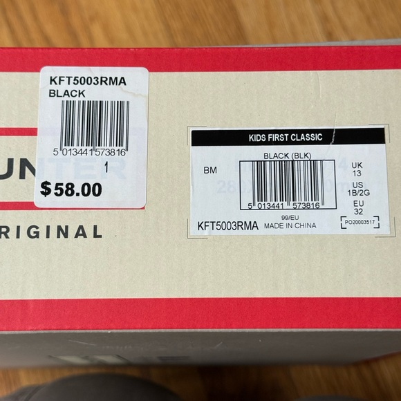 Hunter Kids First Classic Black Waterproof Boots - Picture 6 of 7